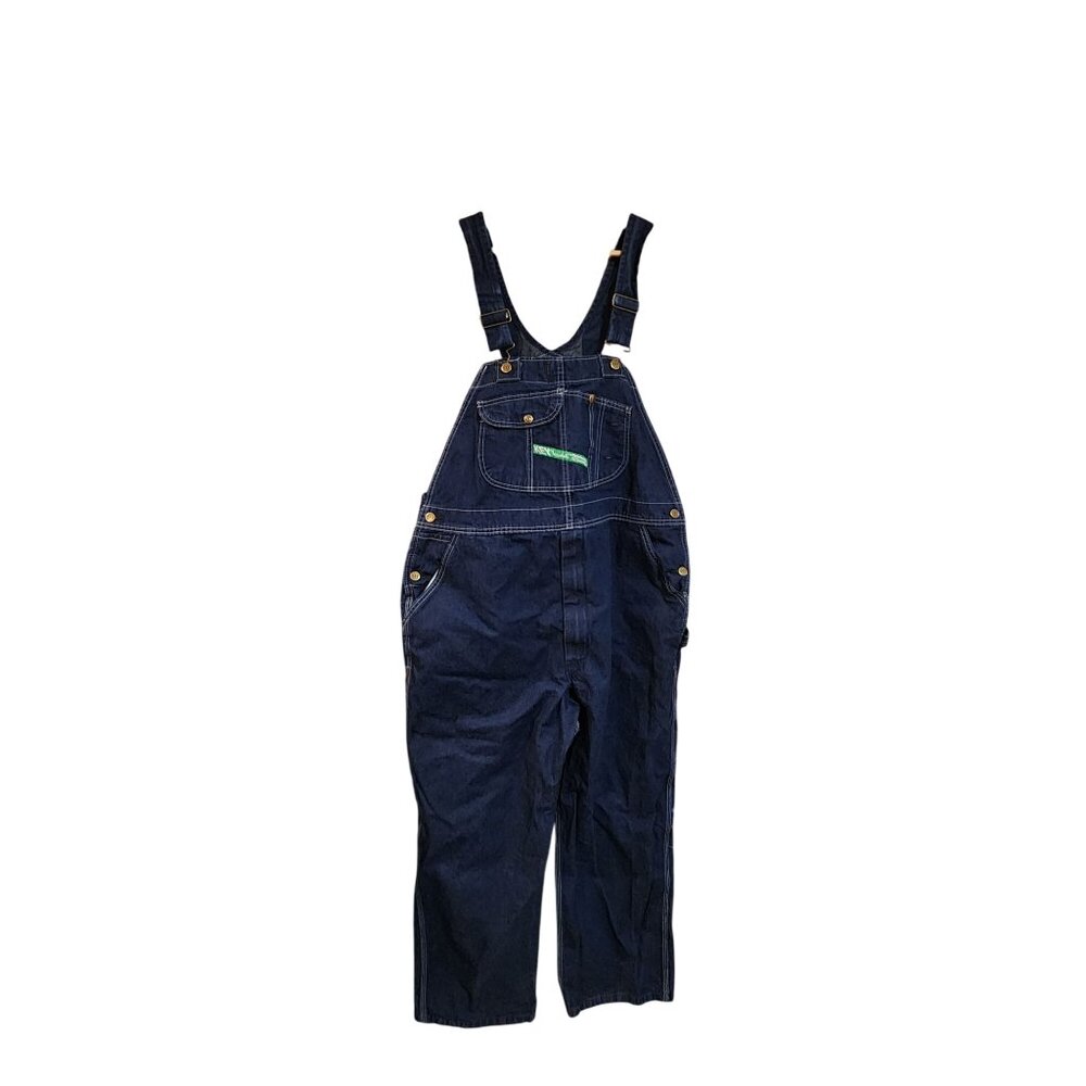 Vintage Key Denim Overalls W42 L29 Mens Blue Jeans 100% Cotton Casual Workwear